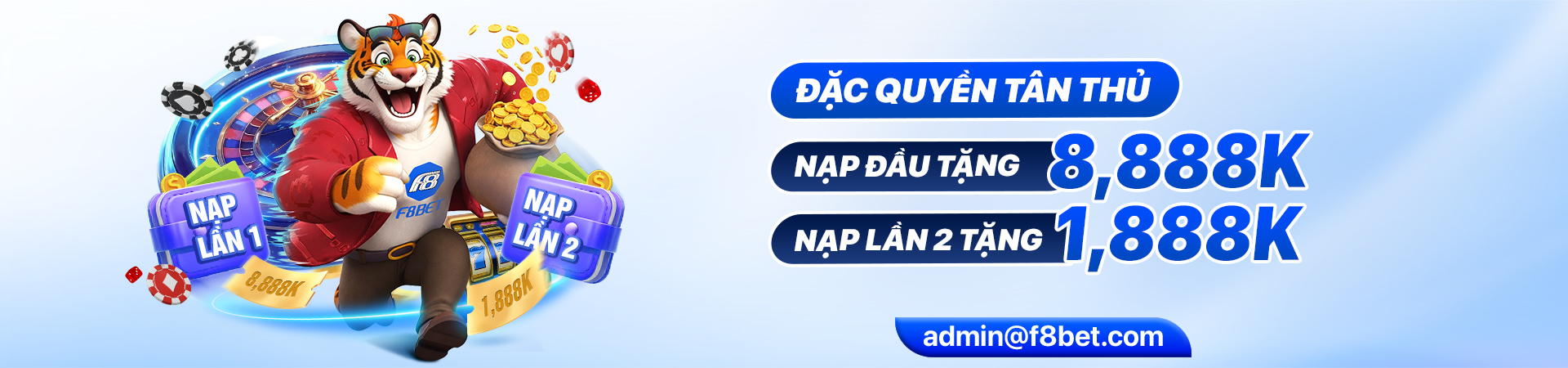 banner f8bet đặc quyền tân thủ nạp lần 2 tặng 1888k